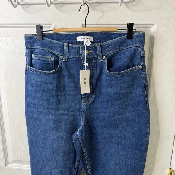 NWT Spanx SPANXsculpt ReDefine Flare Jeans in Medium Indigo Womens Size 14 - Picture 4 of 7